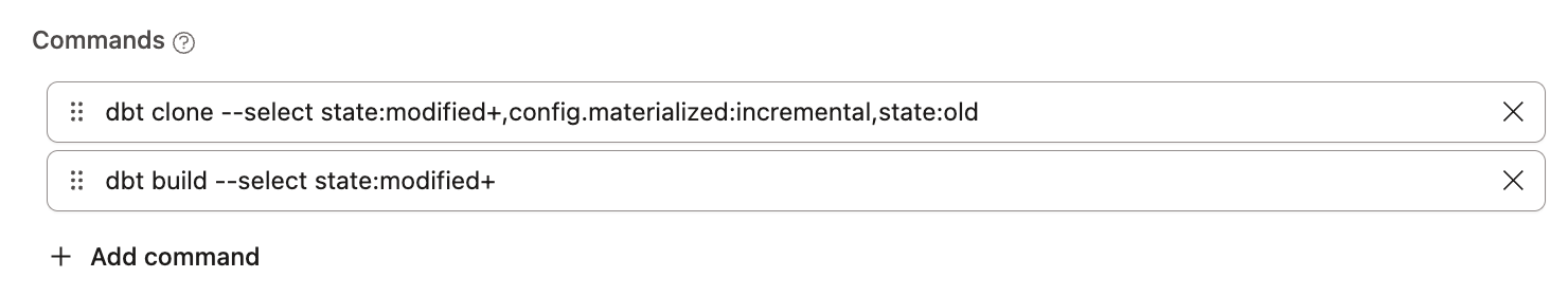 Clone command in the CI config Clone command in the CI config