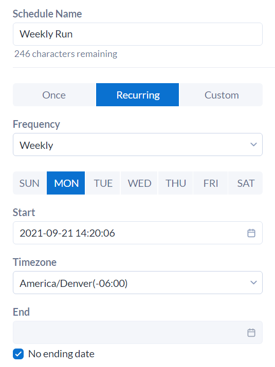 Figure 3 — Example of Alteryx schedule workflow Figure 3 — Example of Alteryx schedule workflow