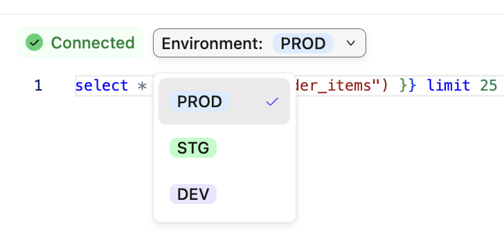 Set the environment for your Jinja context
