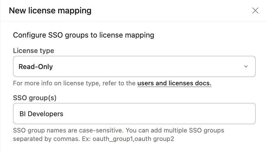 Configuring IdP group license mapping Configuring IdP group license mapping