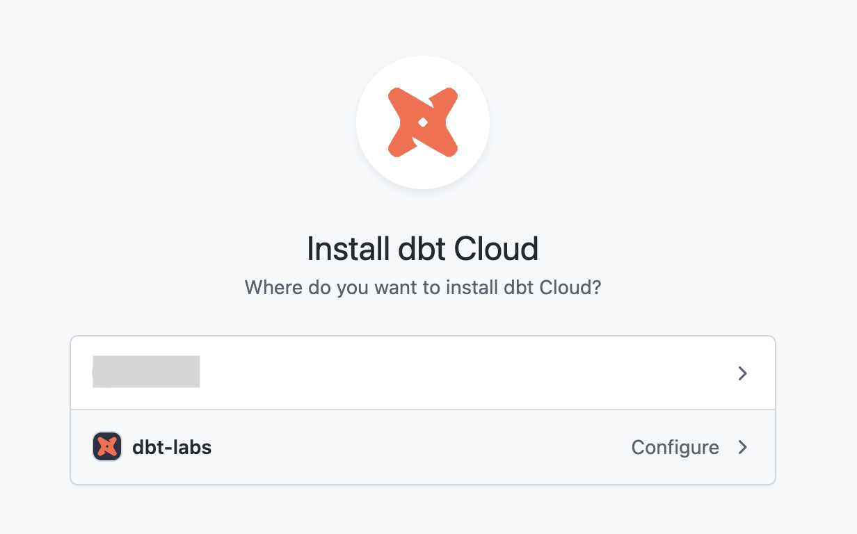 Installing the dbt application into a GitHub organization Installing the dbt application into a GitHub organization