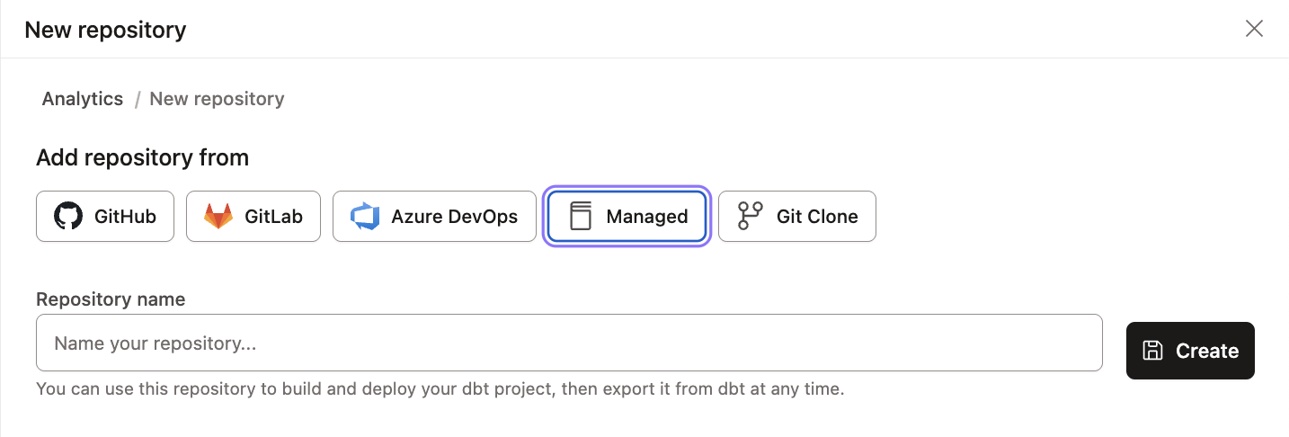Adding a managed repository Adding a managed repository