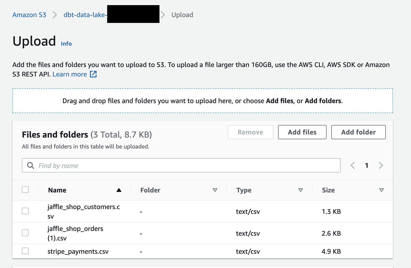 Upload your CSVs Upload your CSVs